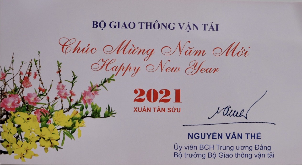 Bộ trưởng Nguyễn Văn Thể gửi Thư chúc Tết Tân Sửu 2021 tới cán bộ, công chức, viên chức, người lao động ngành GTVT
